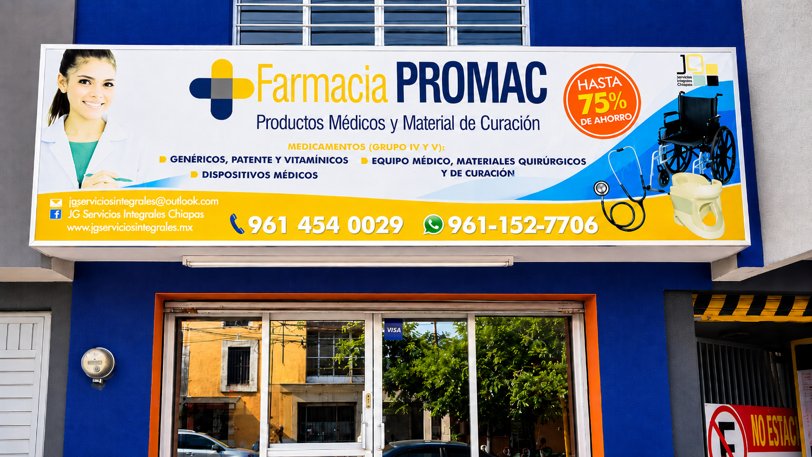 Fachada Farmacia PROMMAC – JG Servicios Integrales